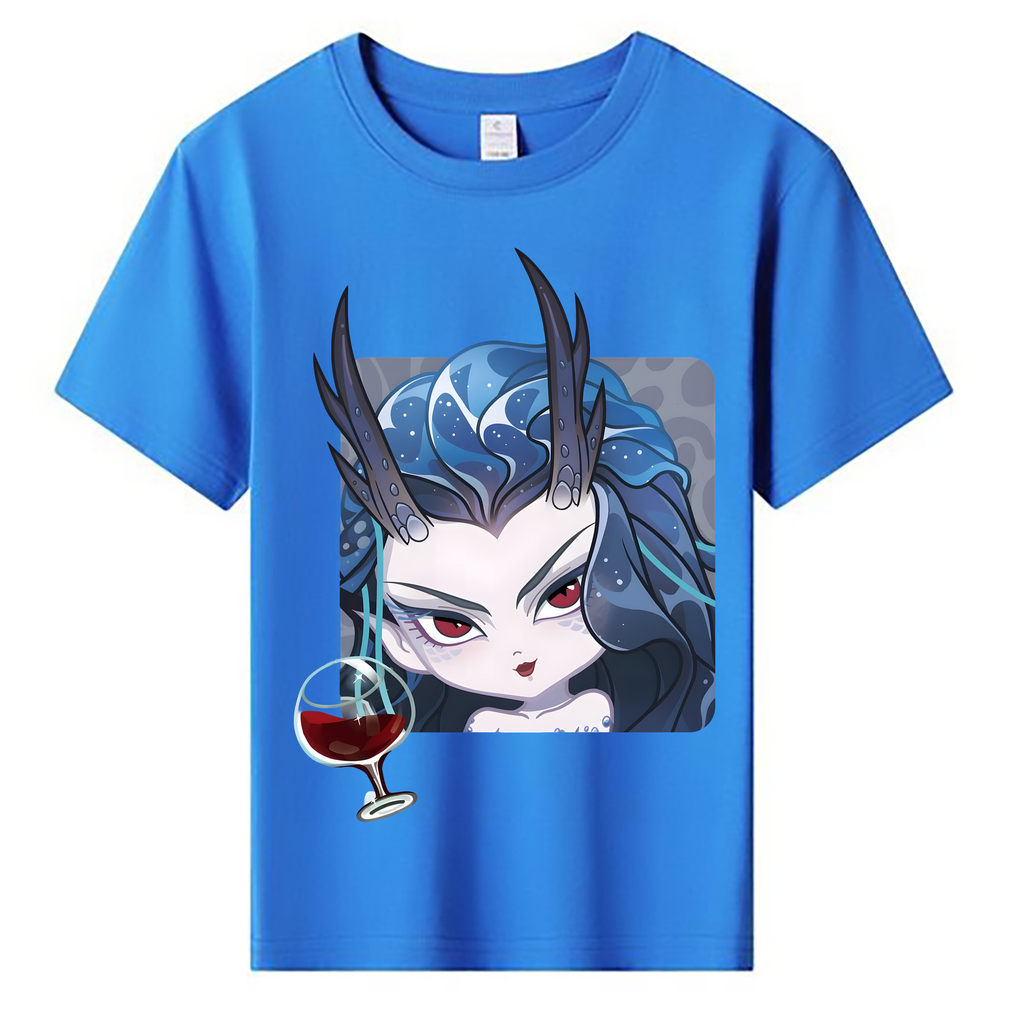 （画像用） Ne Zha 2 ナタ 魔童の大暴れ 綿100％キッズTシャツ（フロントプリント）